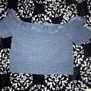 off shoulder crop top